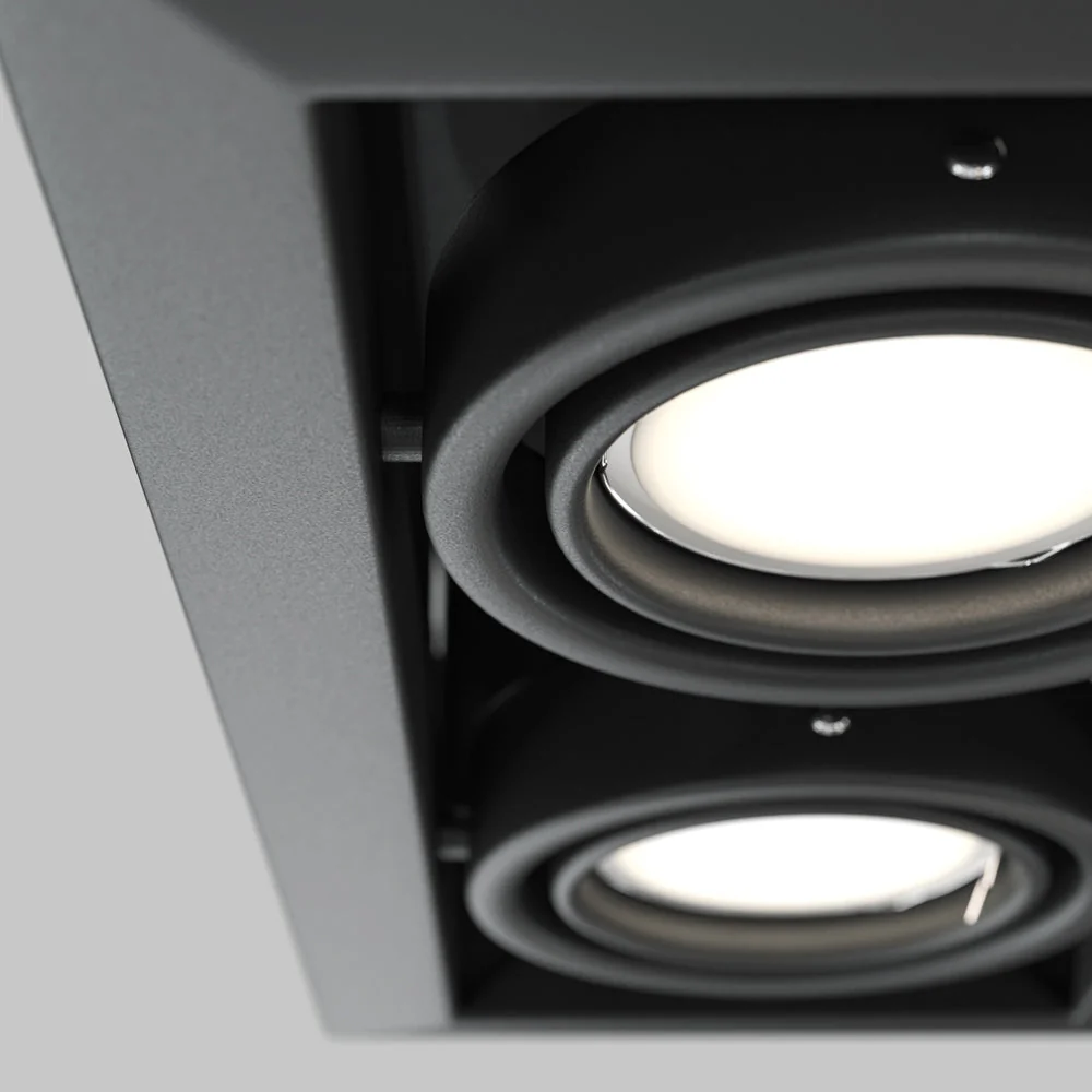 Modern Downlight 1/2 Light Metal - Black/White Finish - Image 10