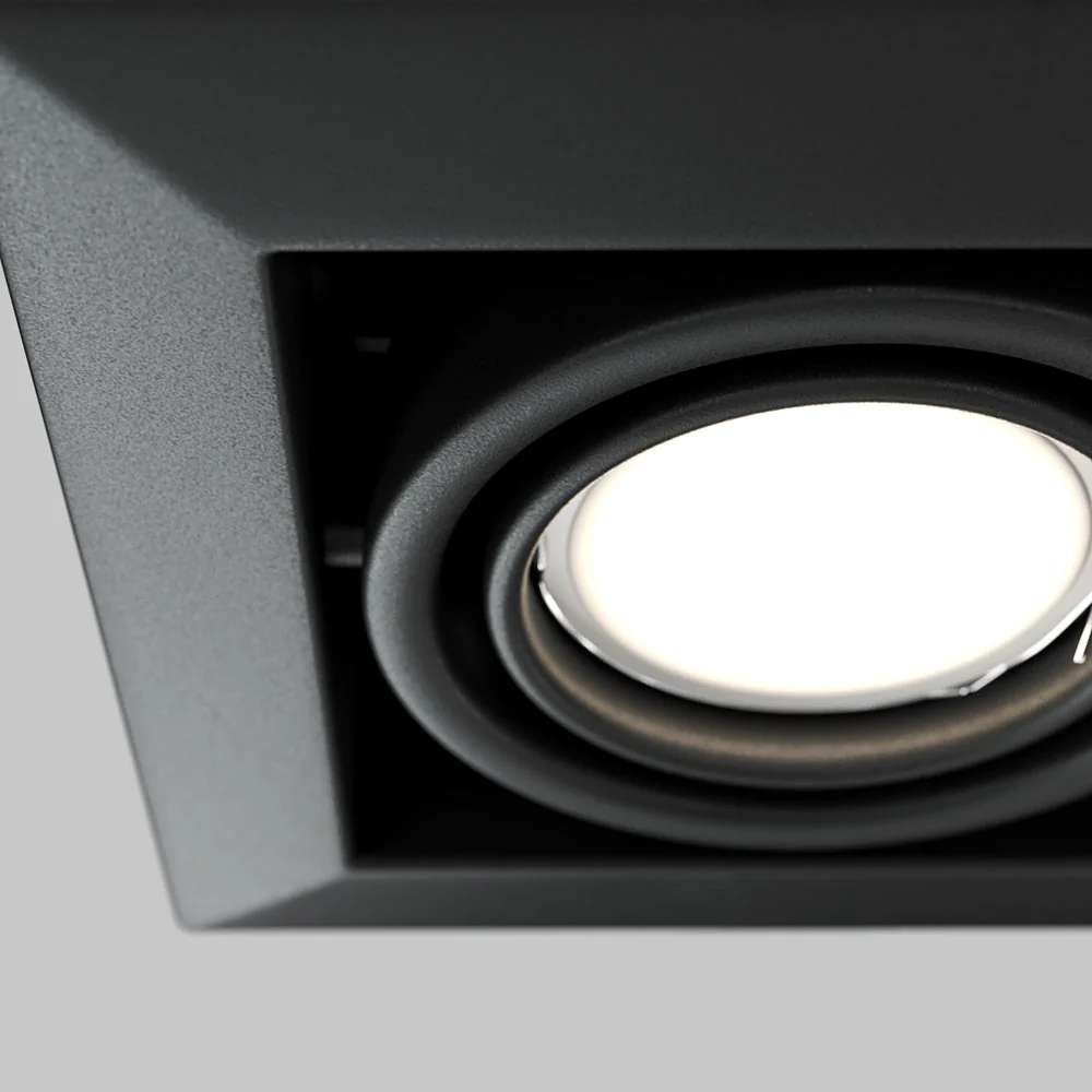 Modern Downlight 1/2 Light Metal - Black/White Finish - Image 2