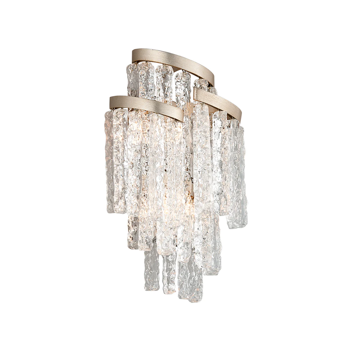 Mont Blanc 3Lt Wall Sconce - Silver Leaf