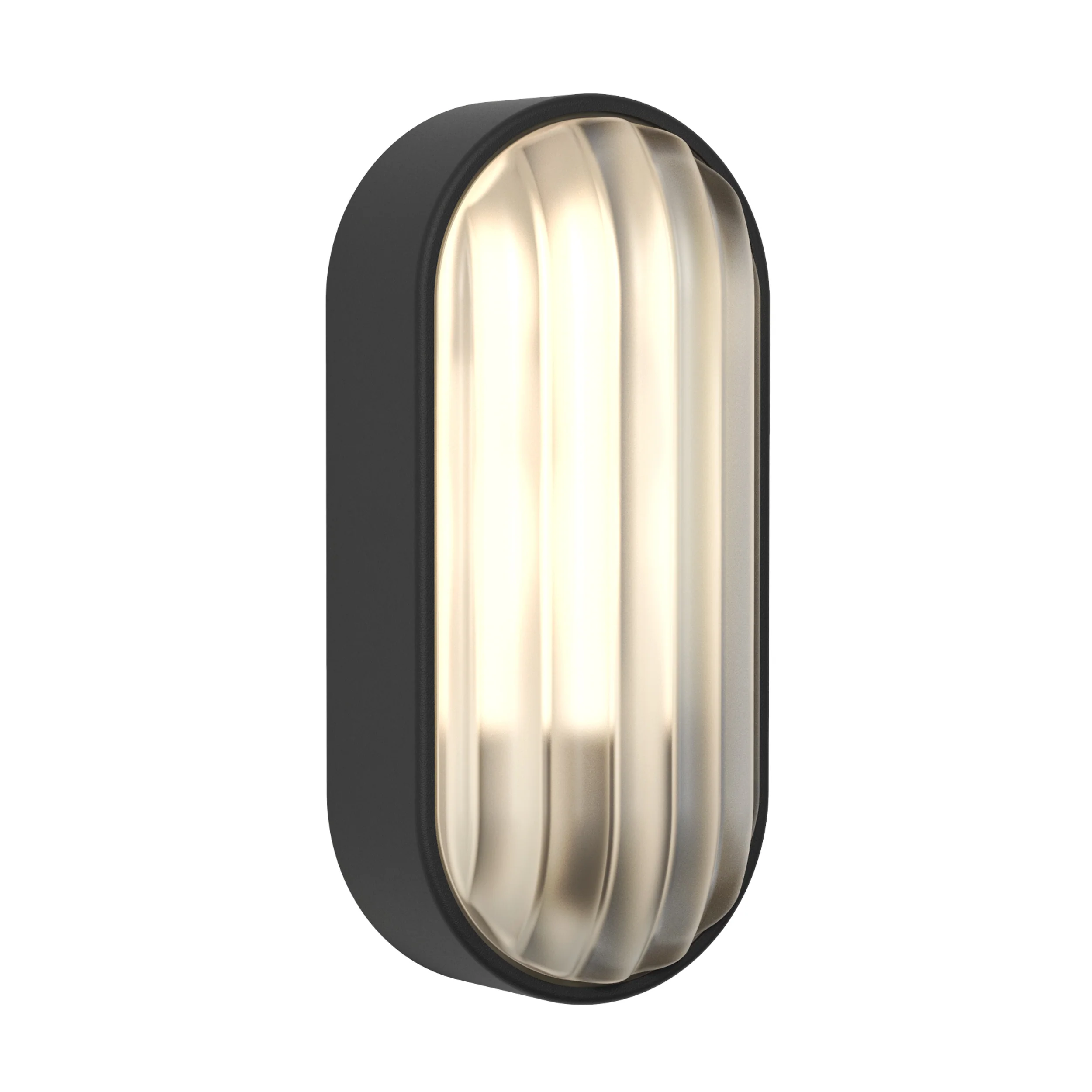 Montreal Oval Wall Light - Textured Black