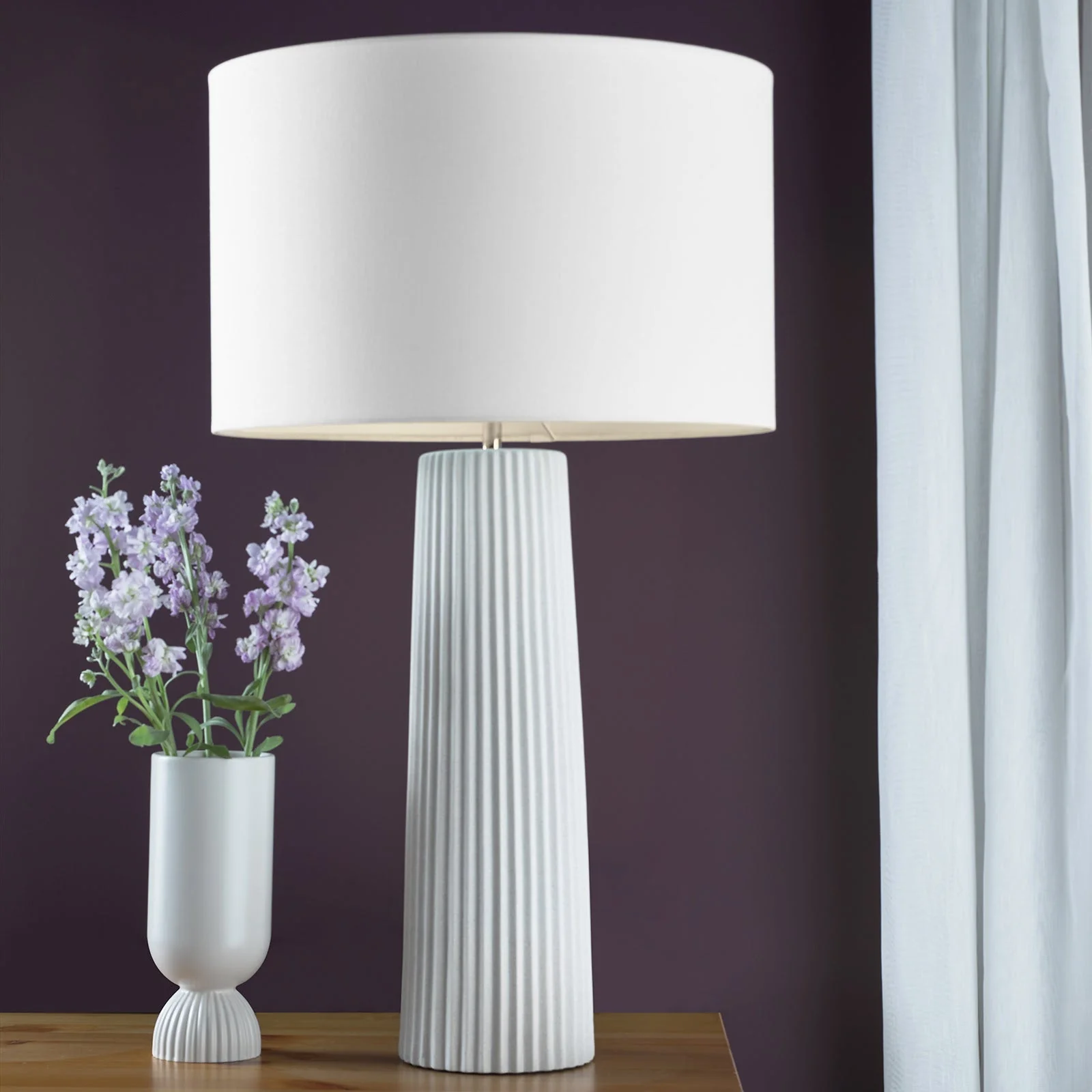 Myla Ceramic Table Lamp White Base Only - Image 3