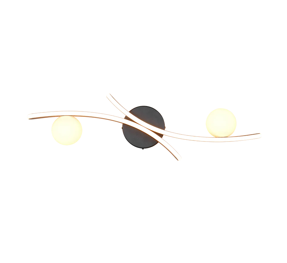 Napoli LED Flush Light- White/ Black Finish - Image 6