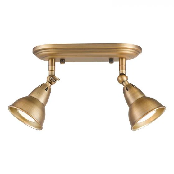 Nathaniel  2Lt Plate Spotlight - Aged Brass