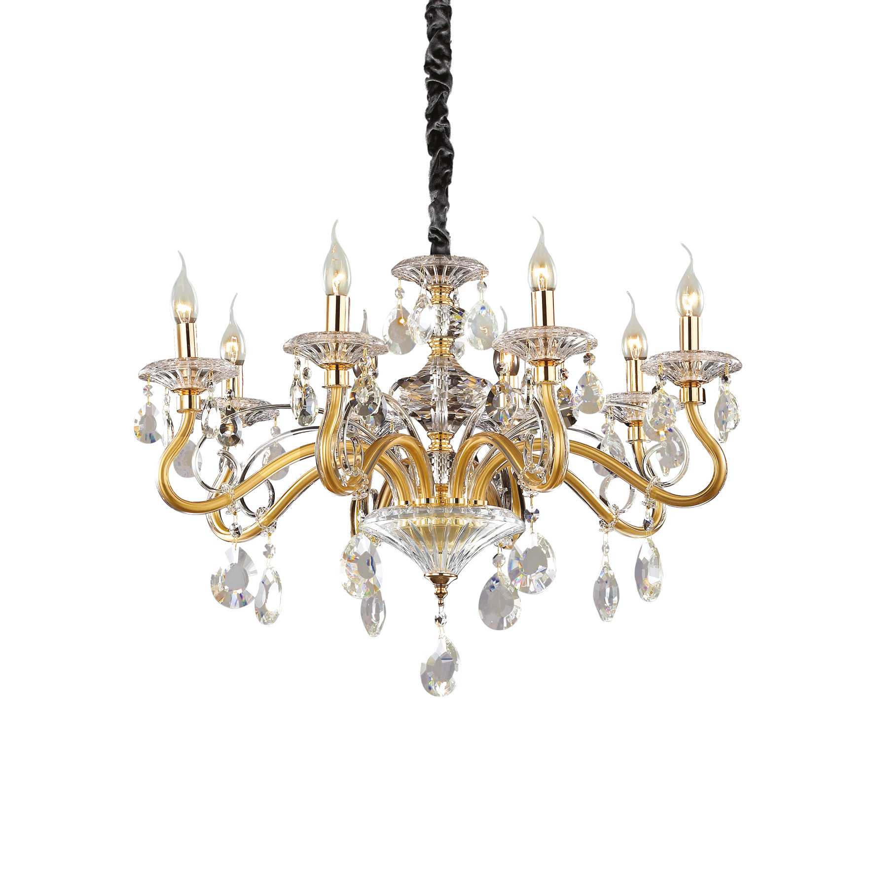 Negresco Crystal Centre Ceiling Light - Gold