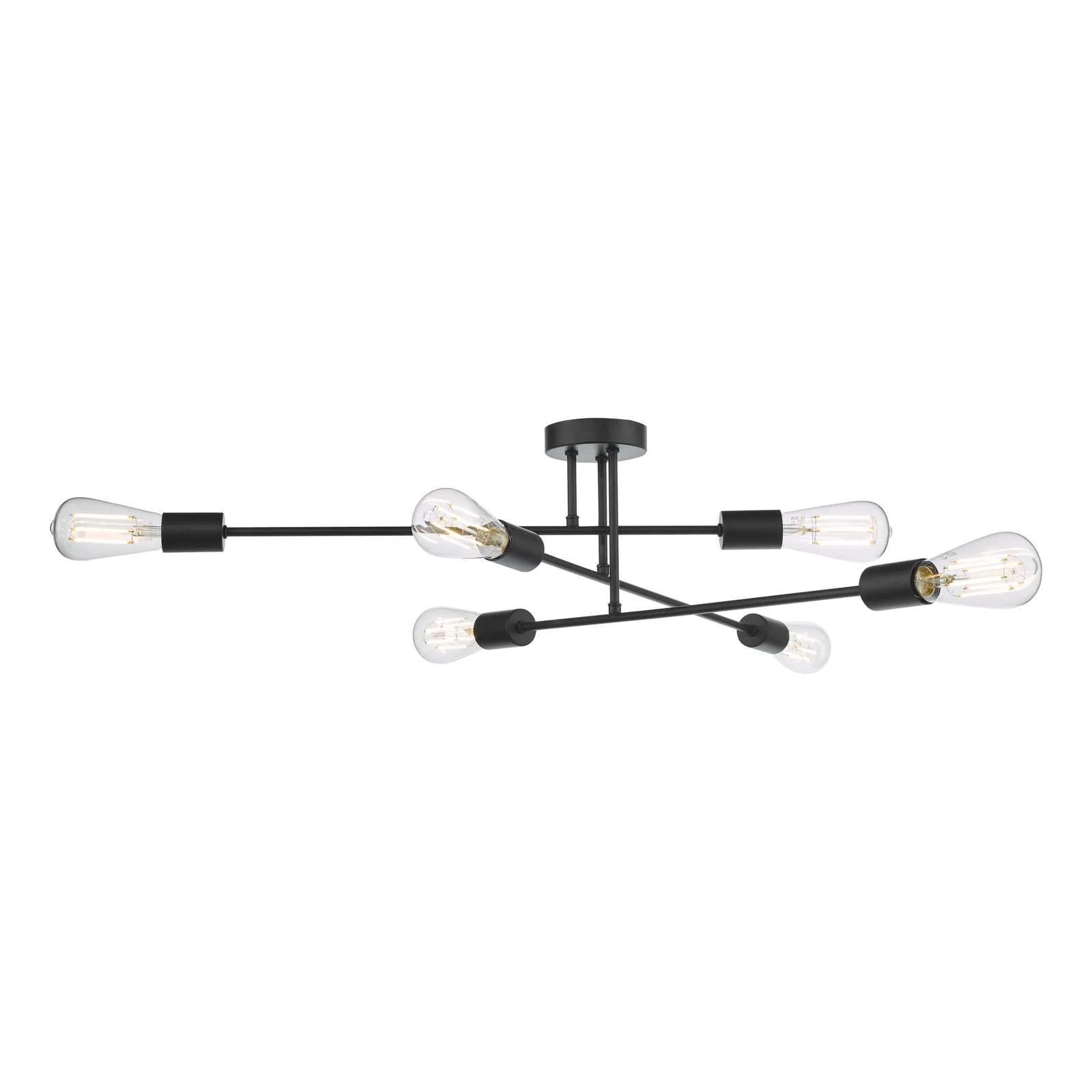 Neve 6 Light Semi-Flush Matt Black