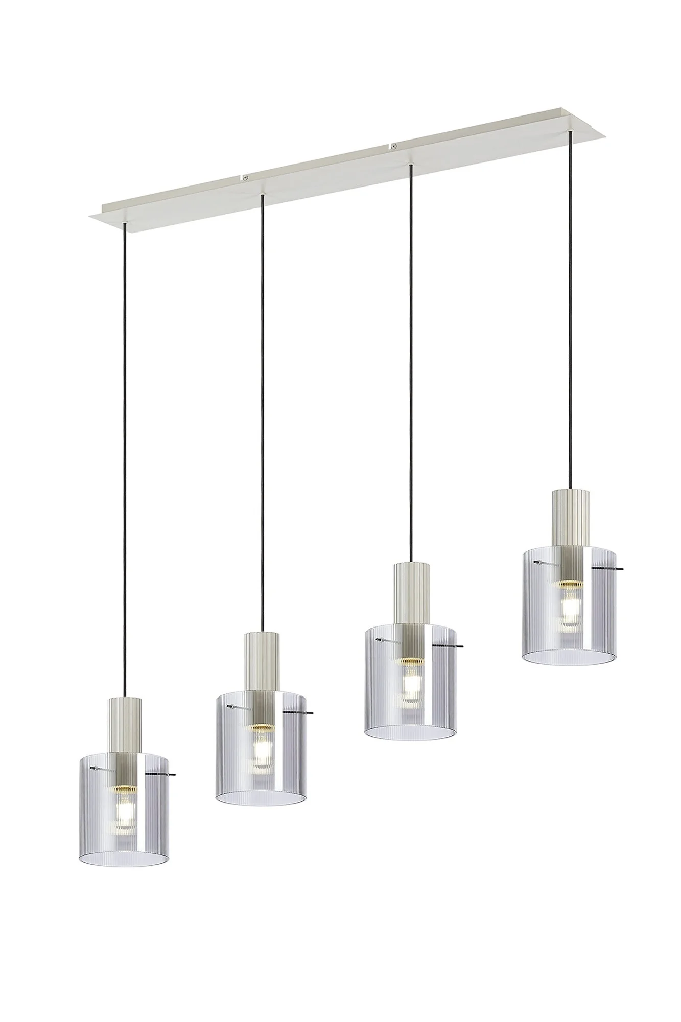Hailey 4Lt Linear Pendant Narrow Line Glass - Various Colours - Image 9