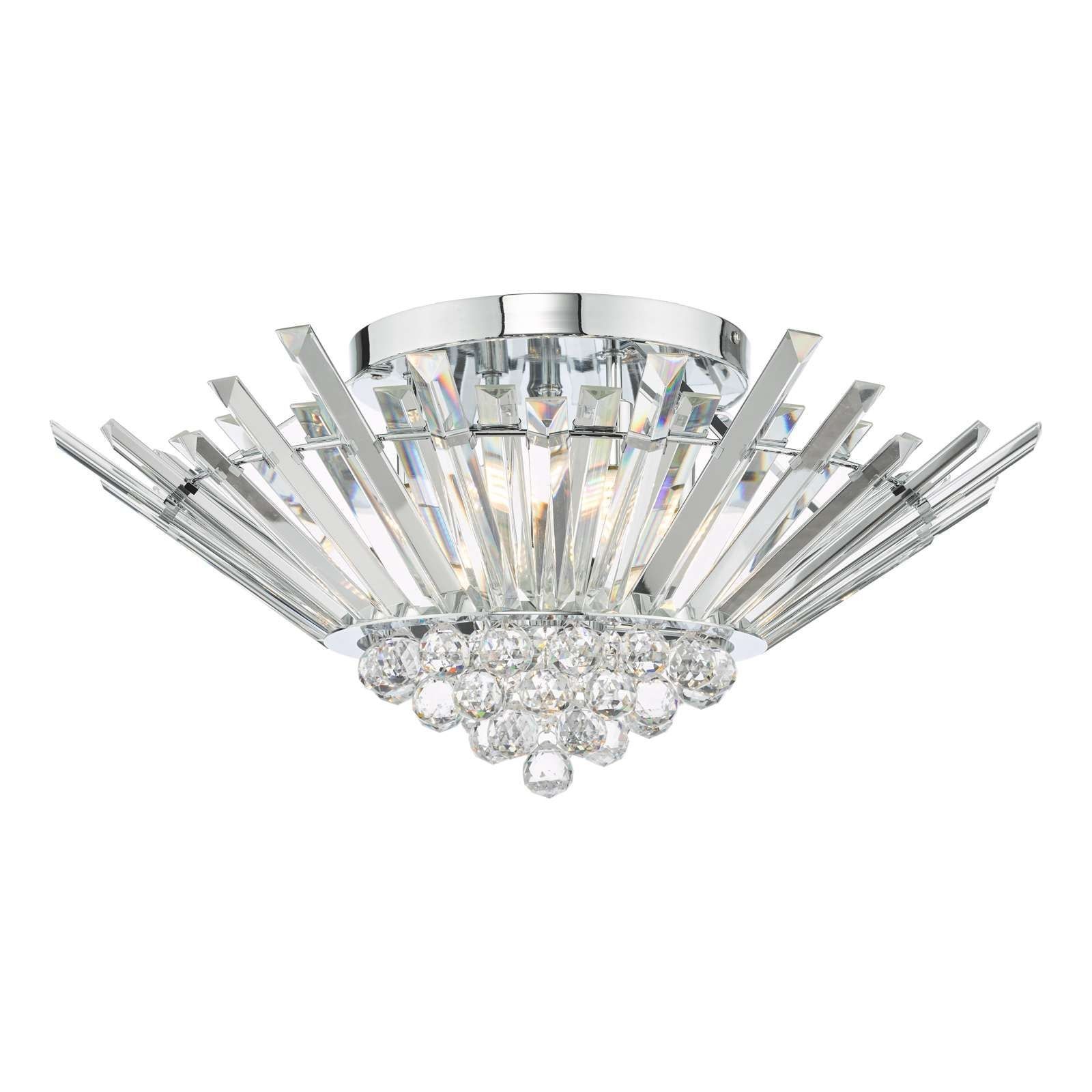 Nimbus 5Lt Flush Ceiling Light - Polished Chrome Finish, IP20