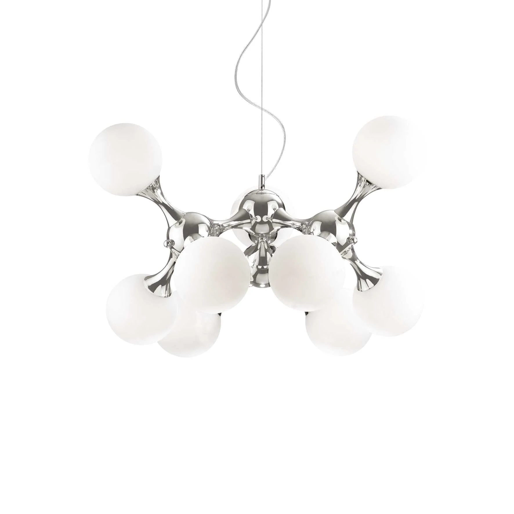 Nodi Centre Ceiling Light - White/Brass/Chrome Finish