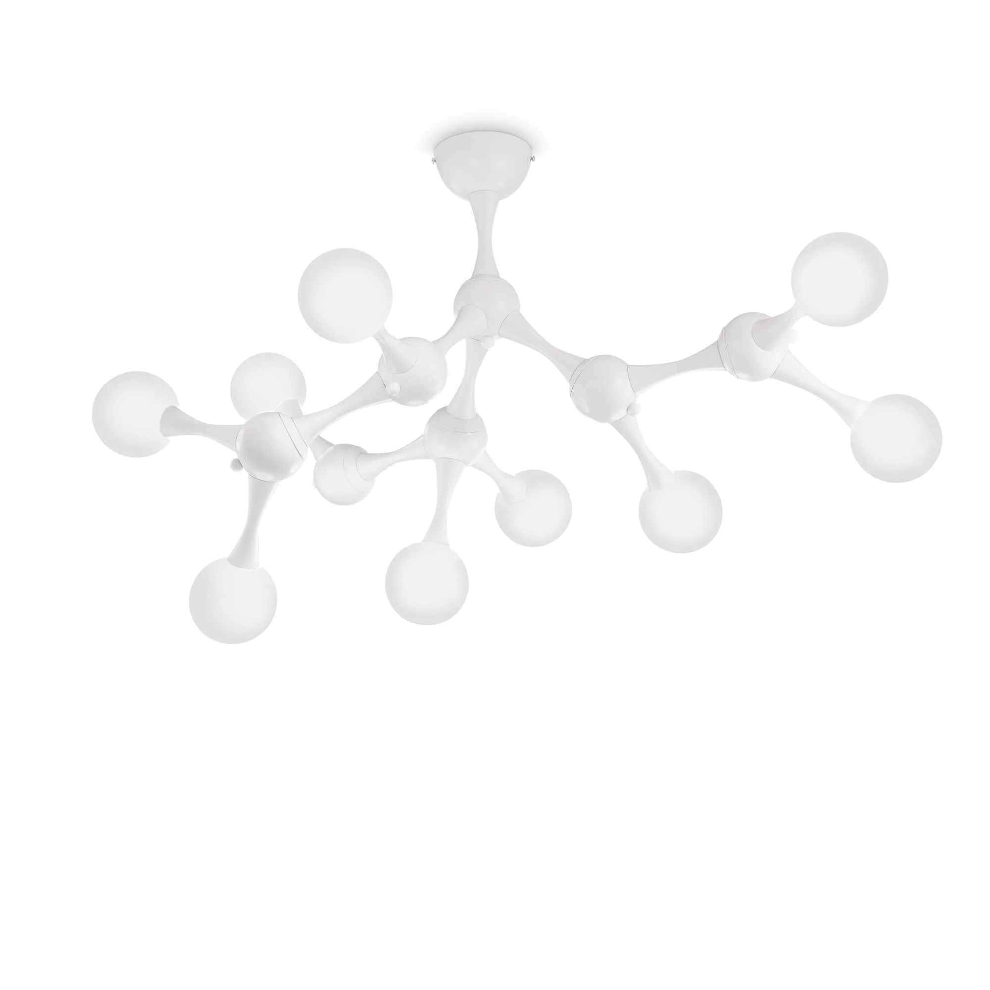 Nodino Semi Flush Light - White,Chrome Finish