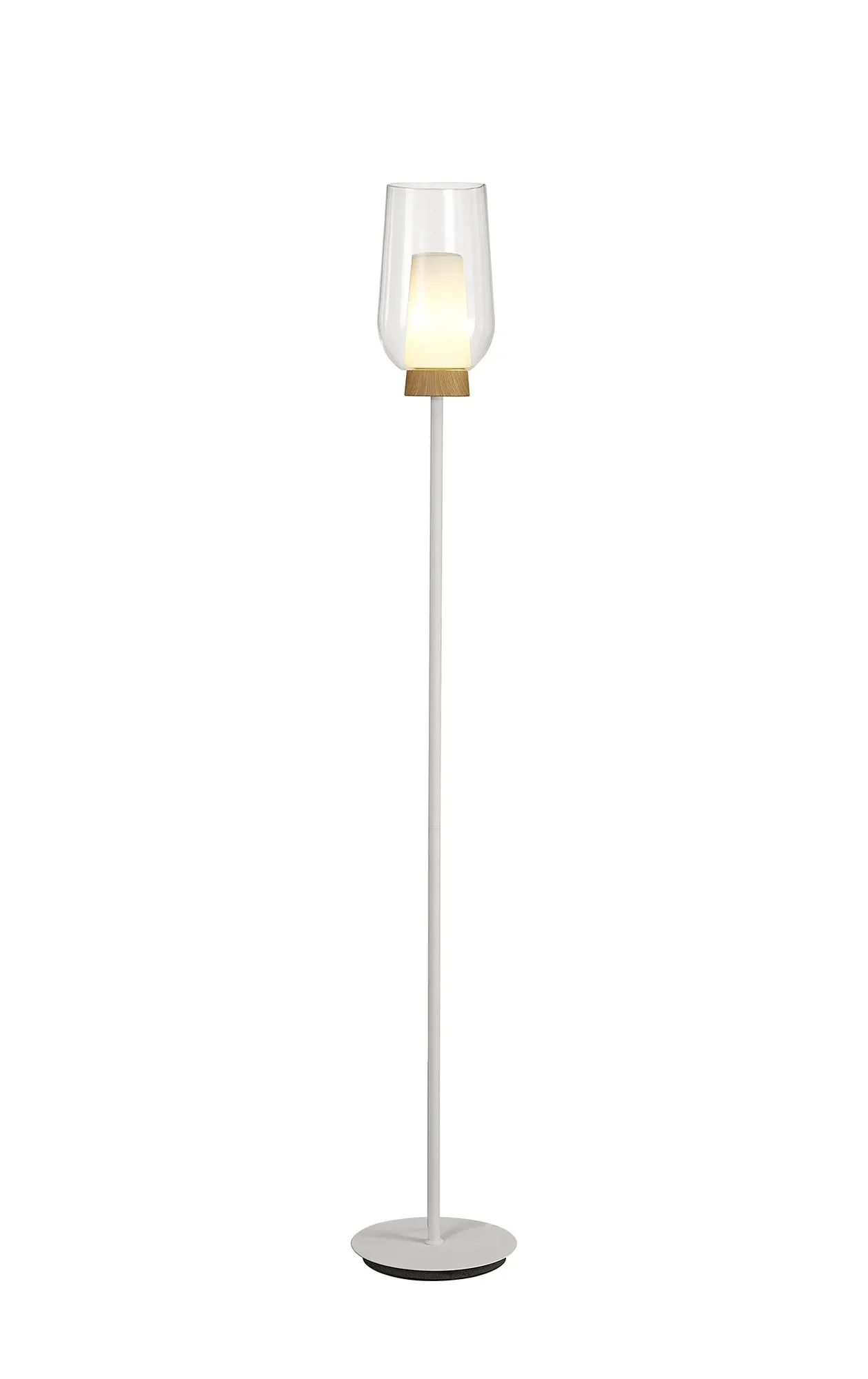 Nora Floor Lamp 1 Lt- White/Wood,  Black/ Black Marble, Gold/White Finishes