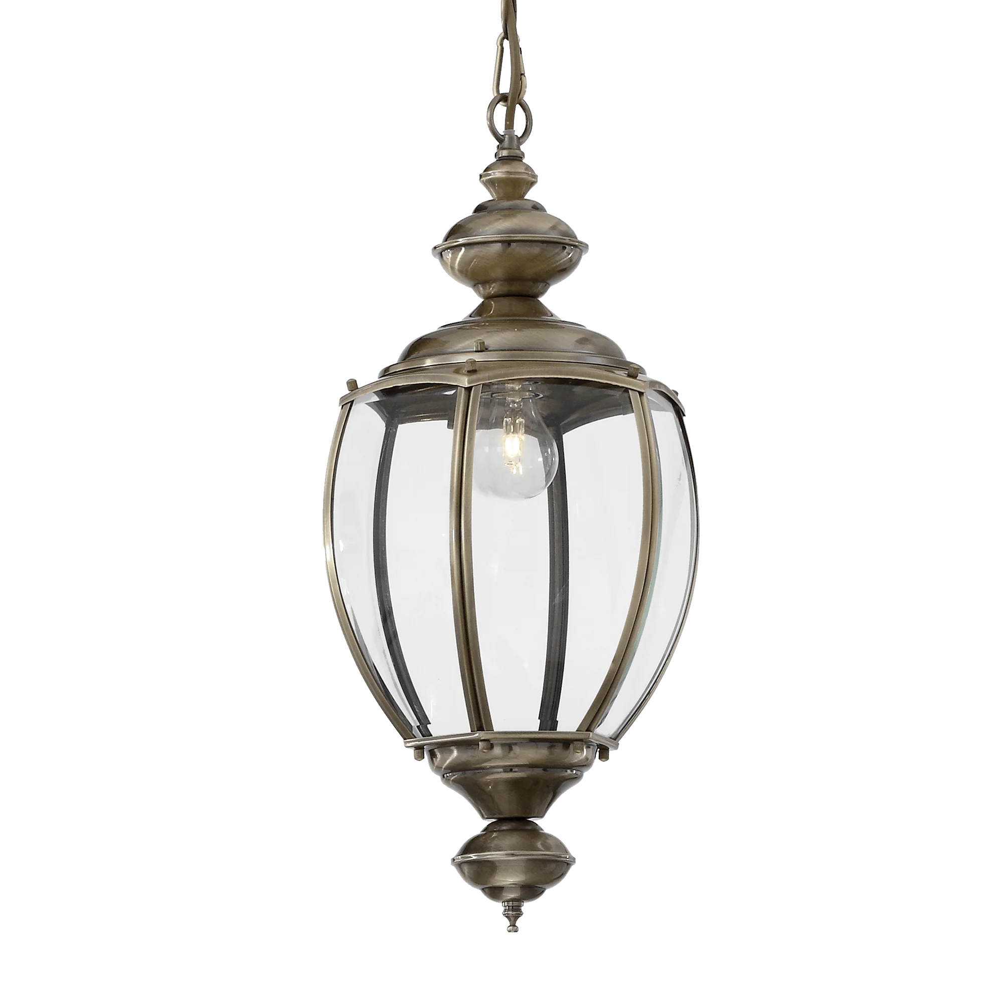 Norma Pendant Light - Antique Brass/Chrome