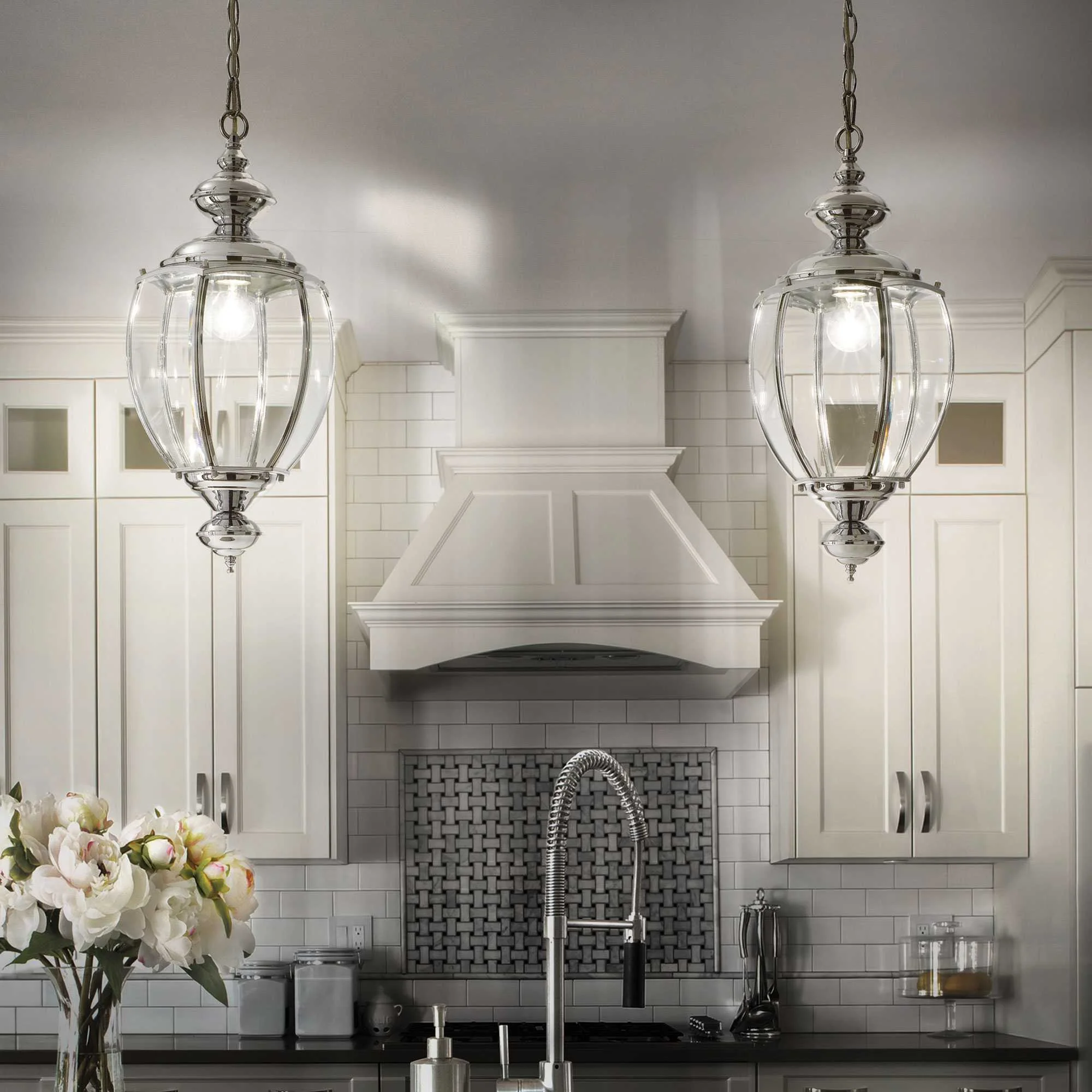 Norma Pendant Light - Antique Brass/Chrome - Image 7