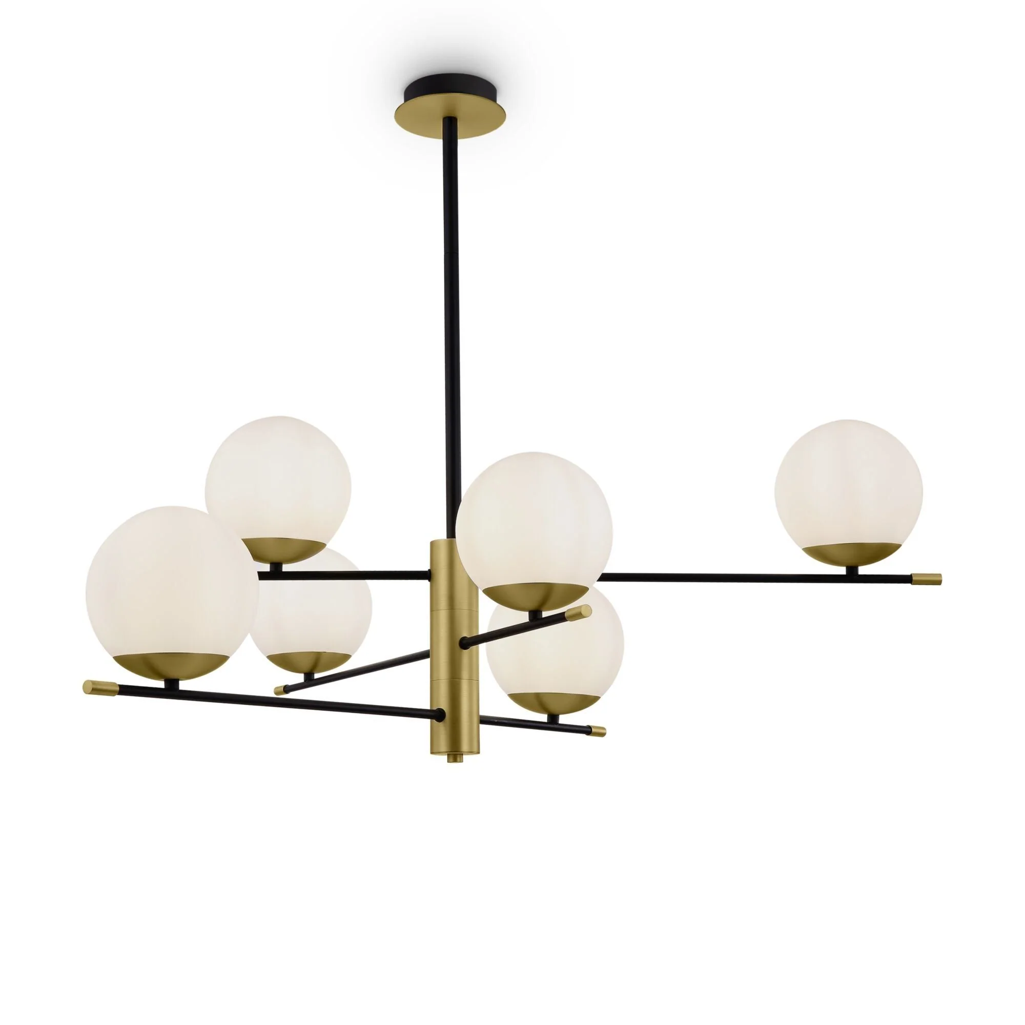 Nostalgia 6Lt/9Lt Centre Ceiling Light - Black & Gold Finish