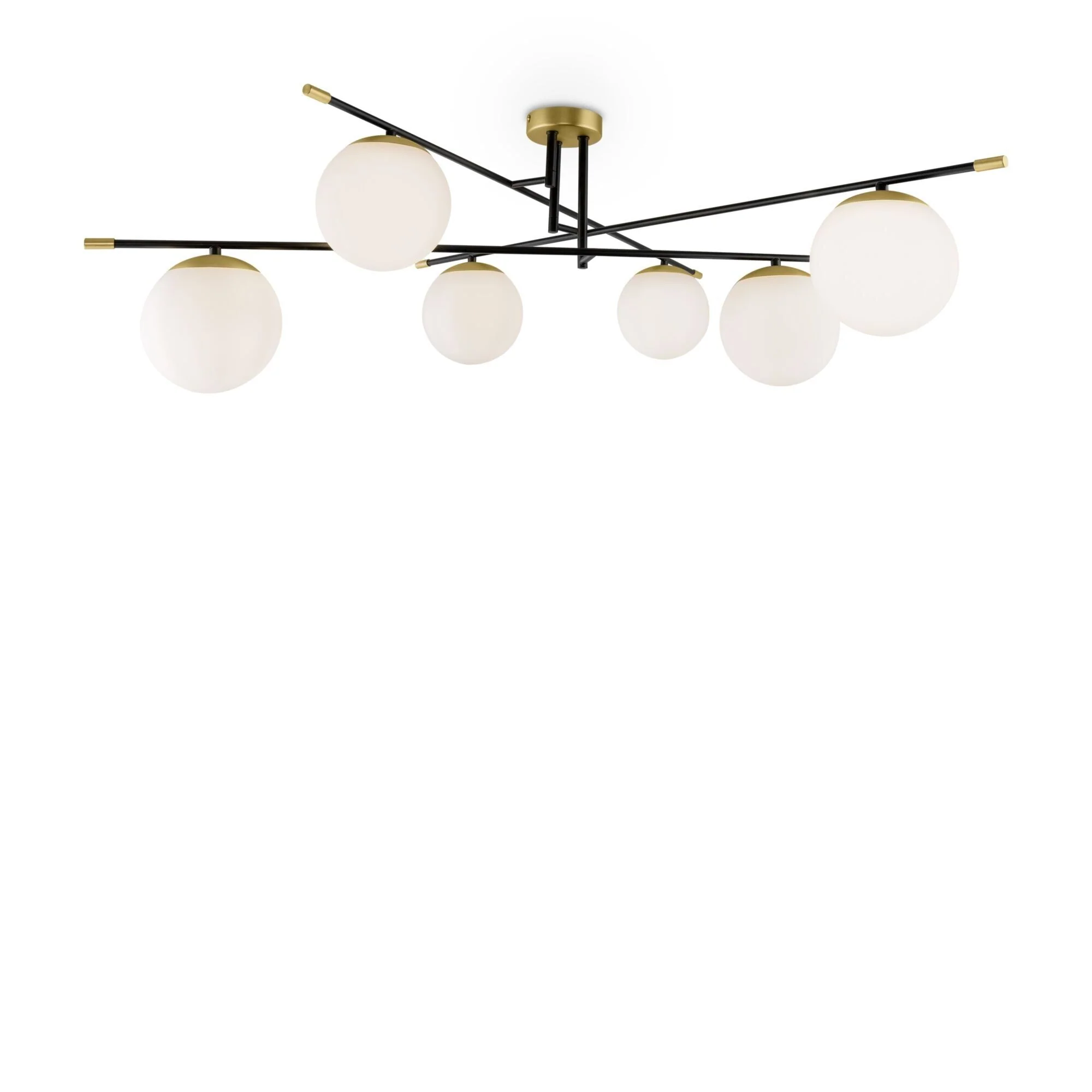 Nostalgia Semi Flush Ceiling Light - Black & Gold Finish