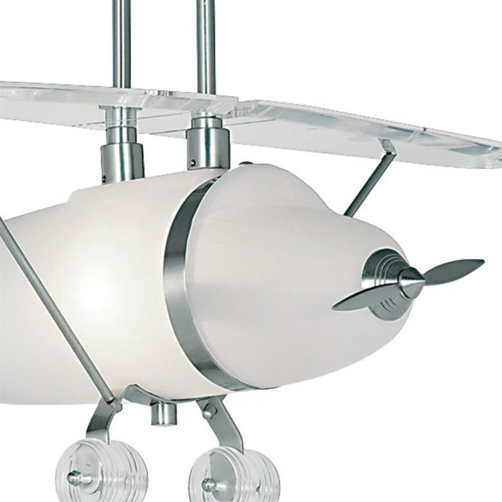 Novelty Airplane Pendant - Metal, Acrylic & Glass - Image 2