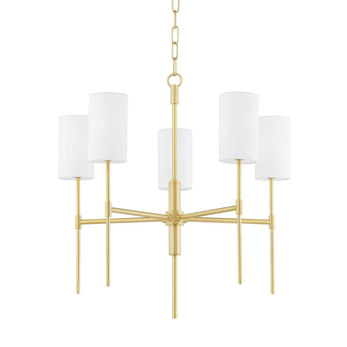 Olivia 5Lt Chandelier - Aged Brass