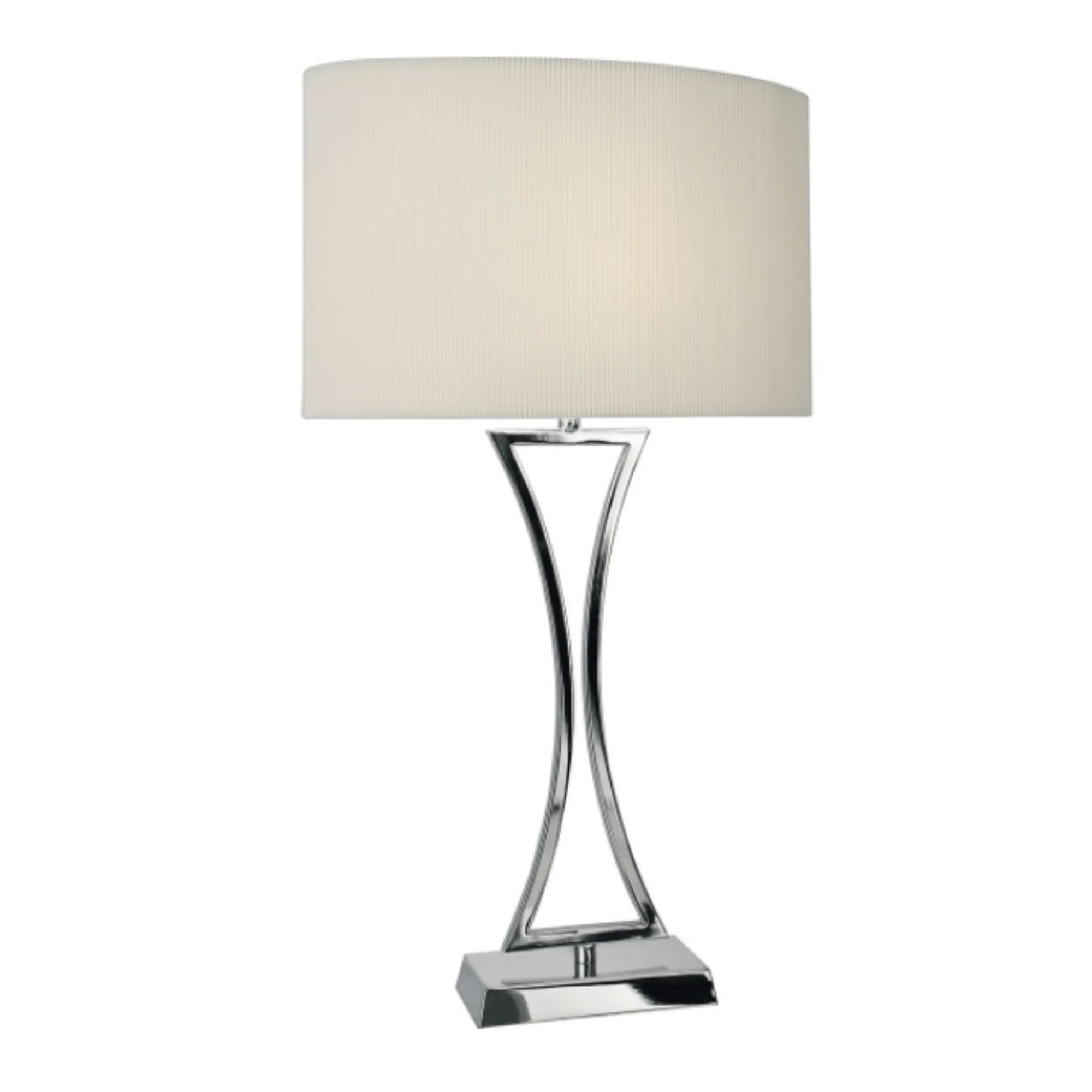 Oporto Wavy Table Lamp- Antique Brass, Polished Chrome,  Matt Black & Aged Brass With Shade Finishes - Image 2