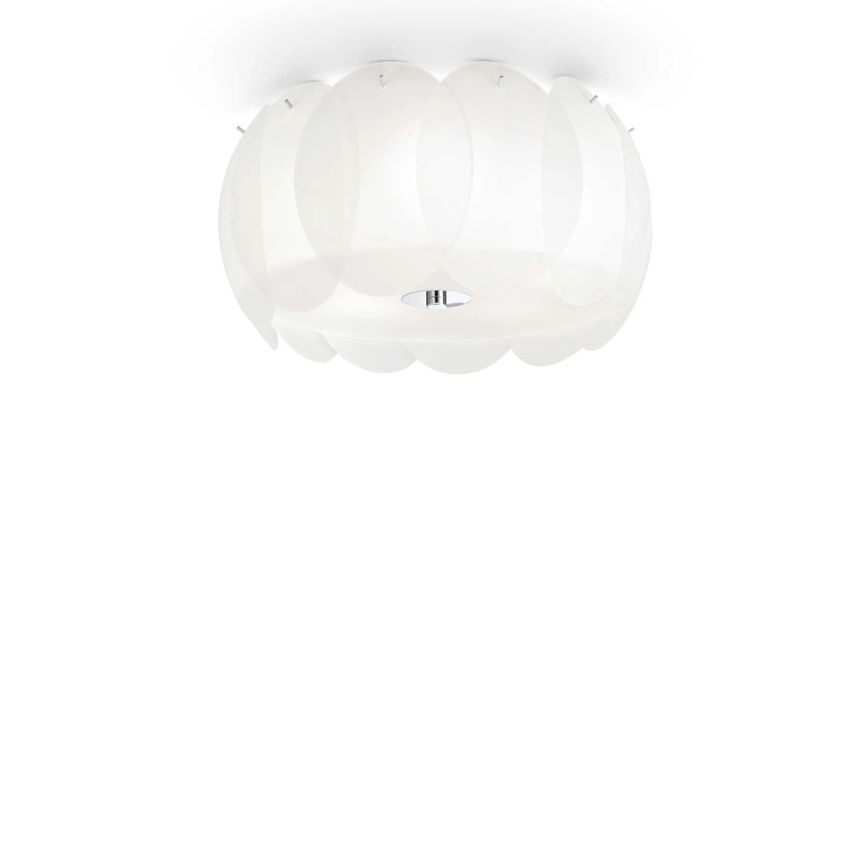 Ovalino Flush Light Fitting - White Finish