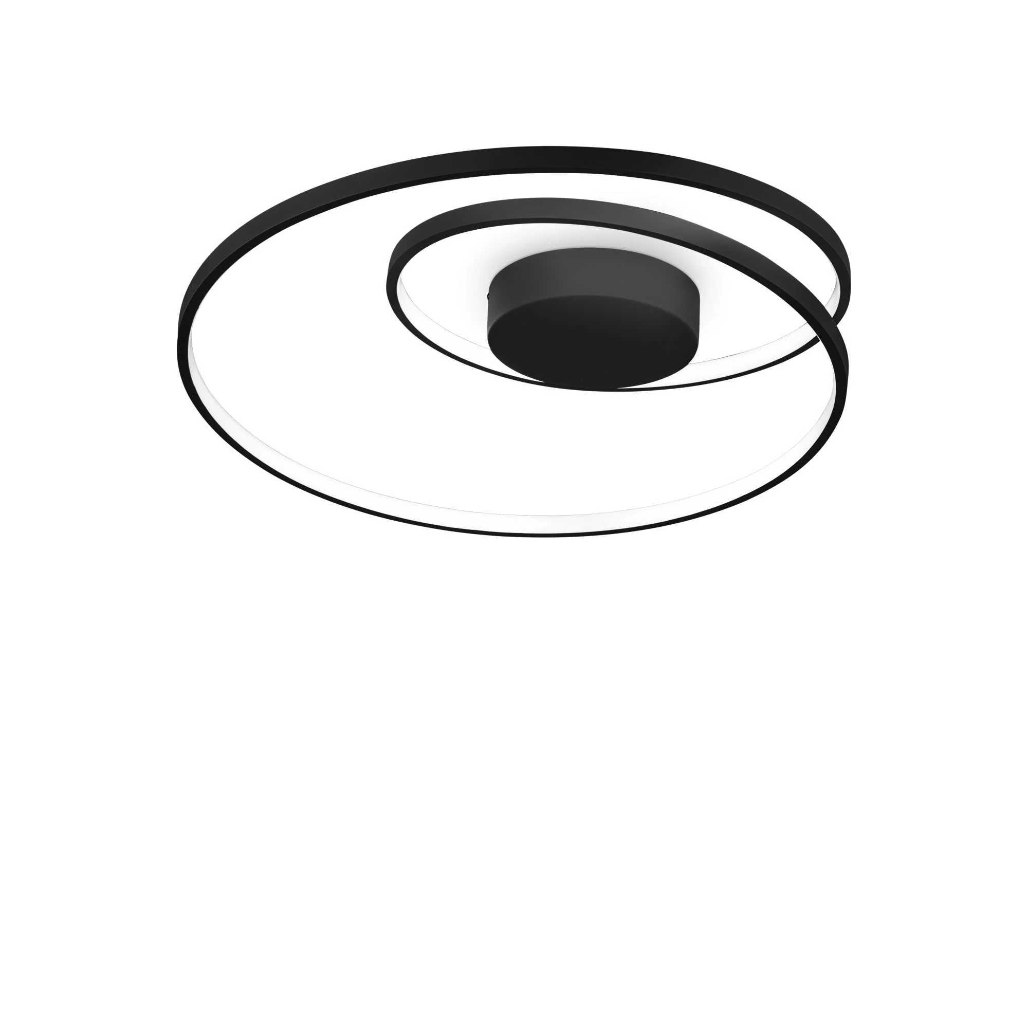Oz Flush Light Fitting - Black/Brass/White Finish - Image 2