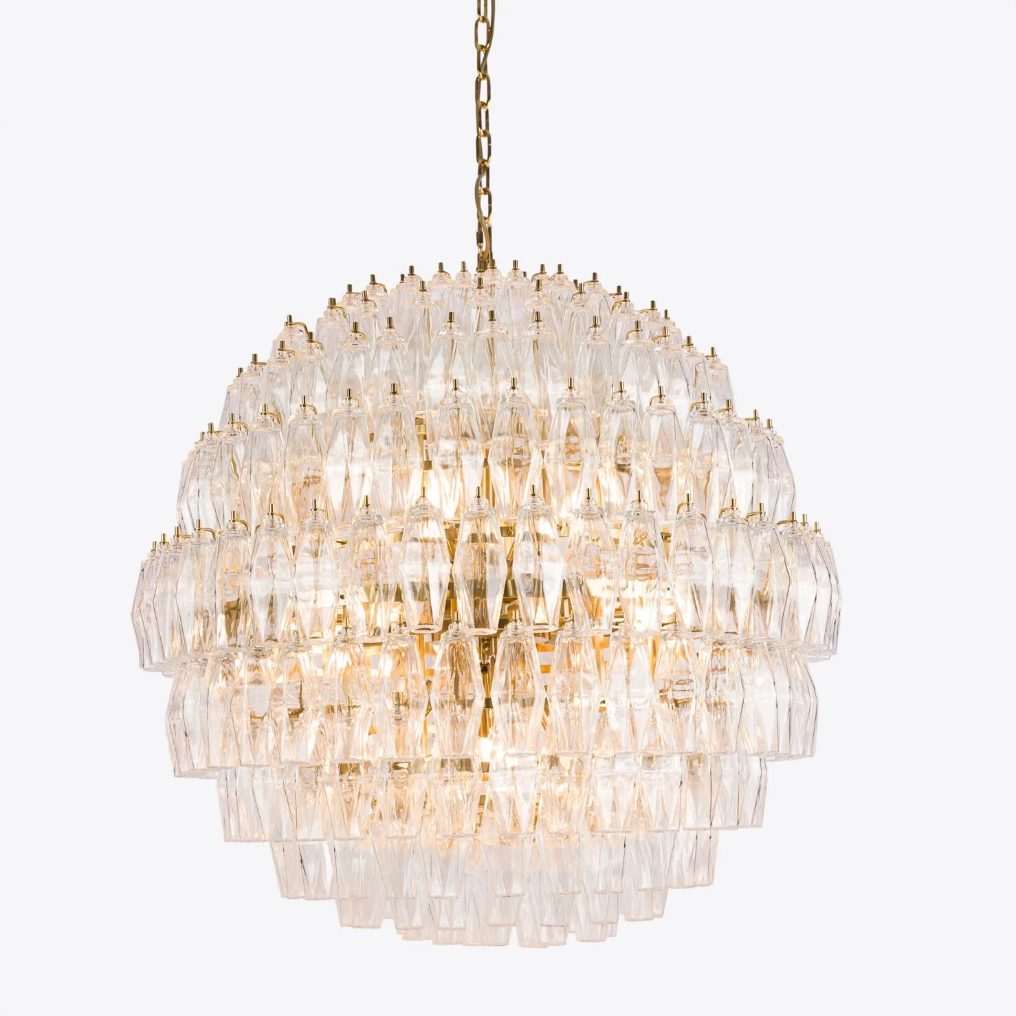 Pallina Chandelier - Amber/ Clear Finishes