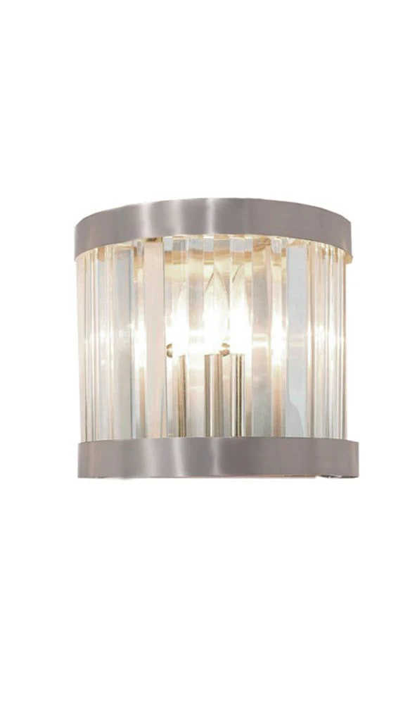 Pandora 1Lt Wall Light Crystal - Satin Chrome/Polished Chrome/Antique Brass