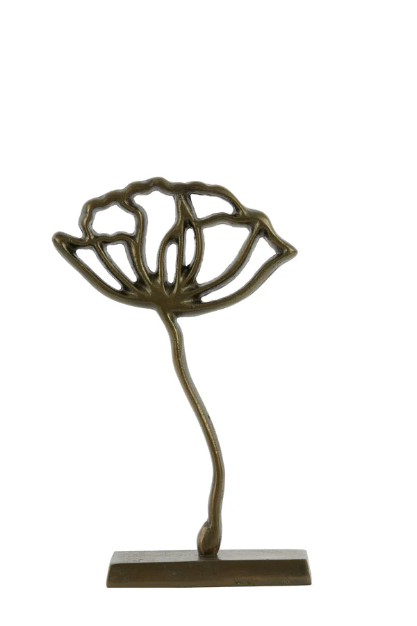 Papaveru Ornament on Base -  Antique Bronze Finish