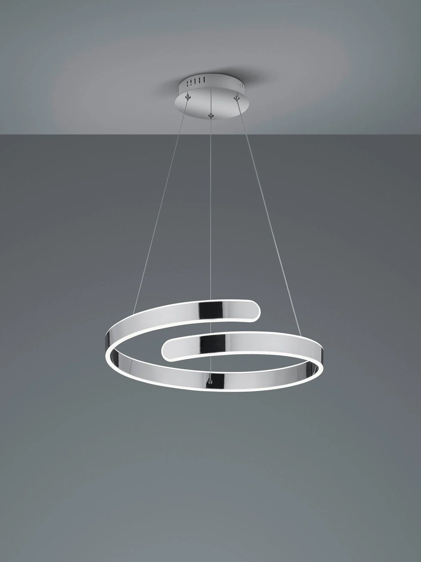 Parma LED Hanging Light - Matt White/Chrome Finish - Image 2
