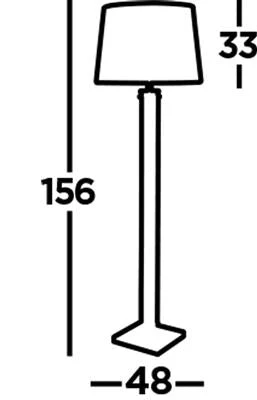 Pedestal Floor Lamp - Antique Brass/Black/Satin Silver E27 - Image 11