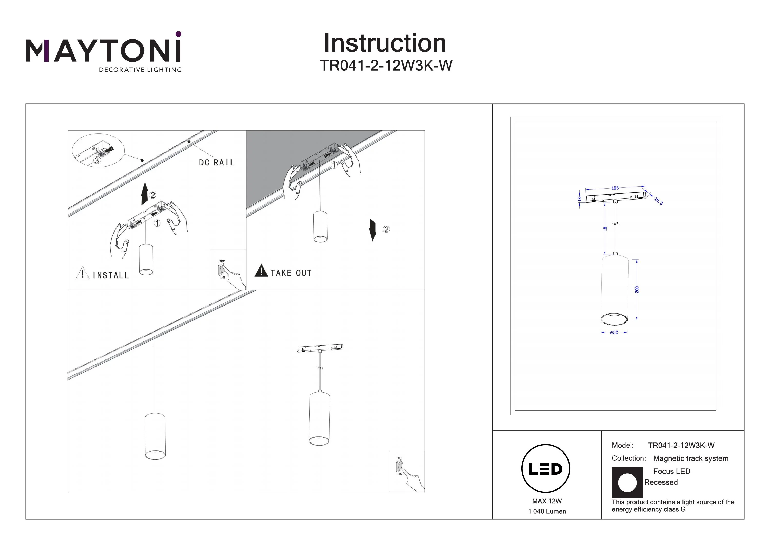 Pendant track luminaire Focus Led Exility 12W 36° - Image 17