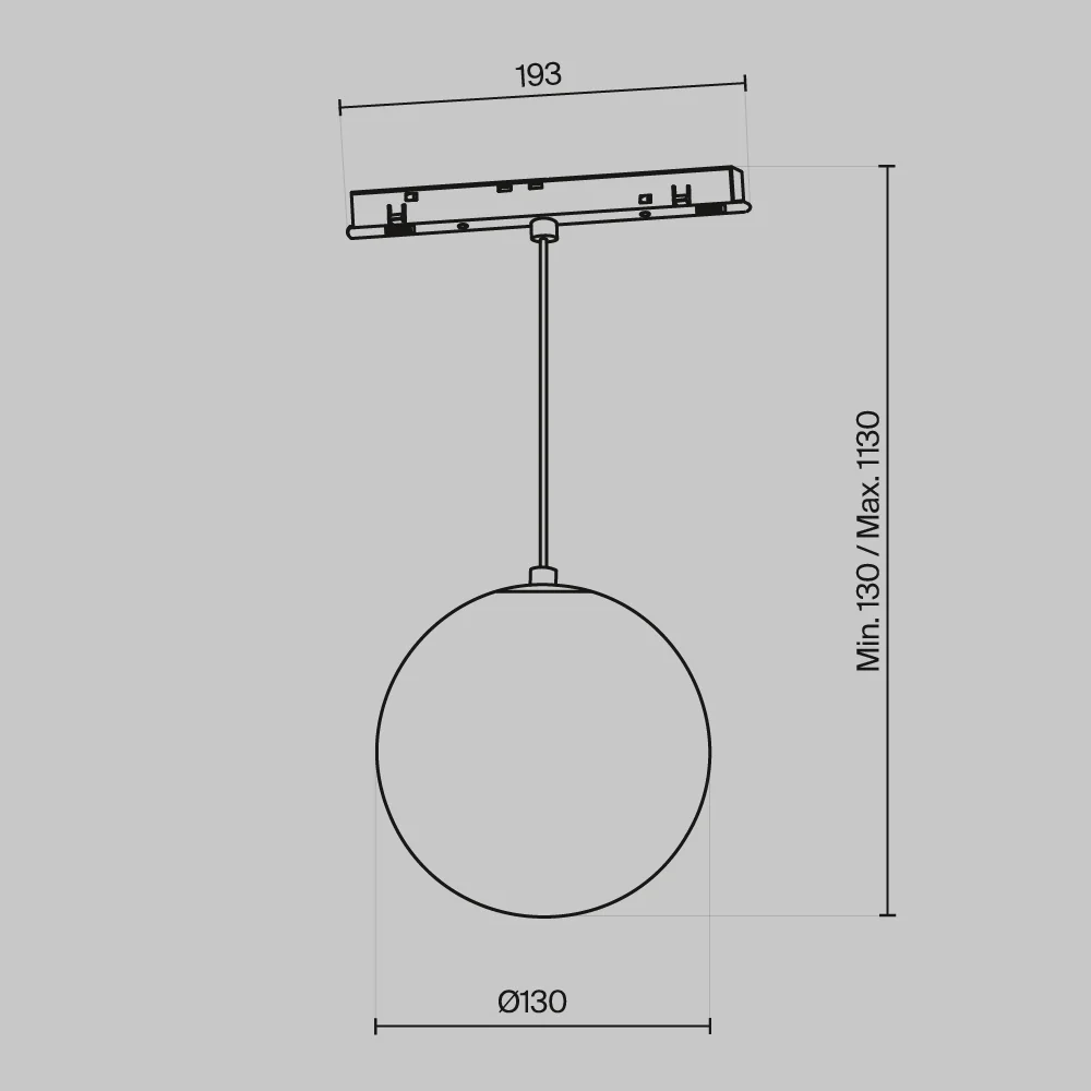 Pendant track luminaire Luna Exility 5W 360° - Image 33