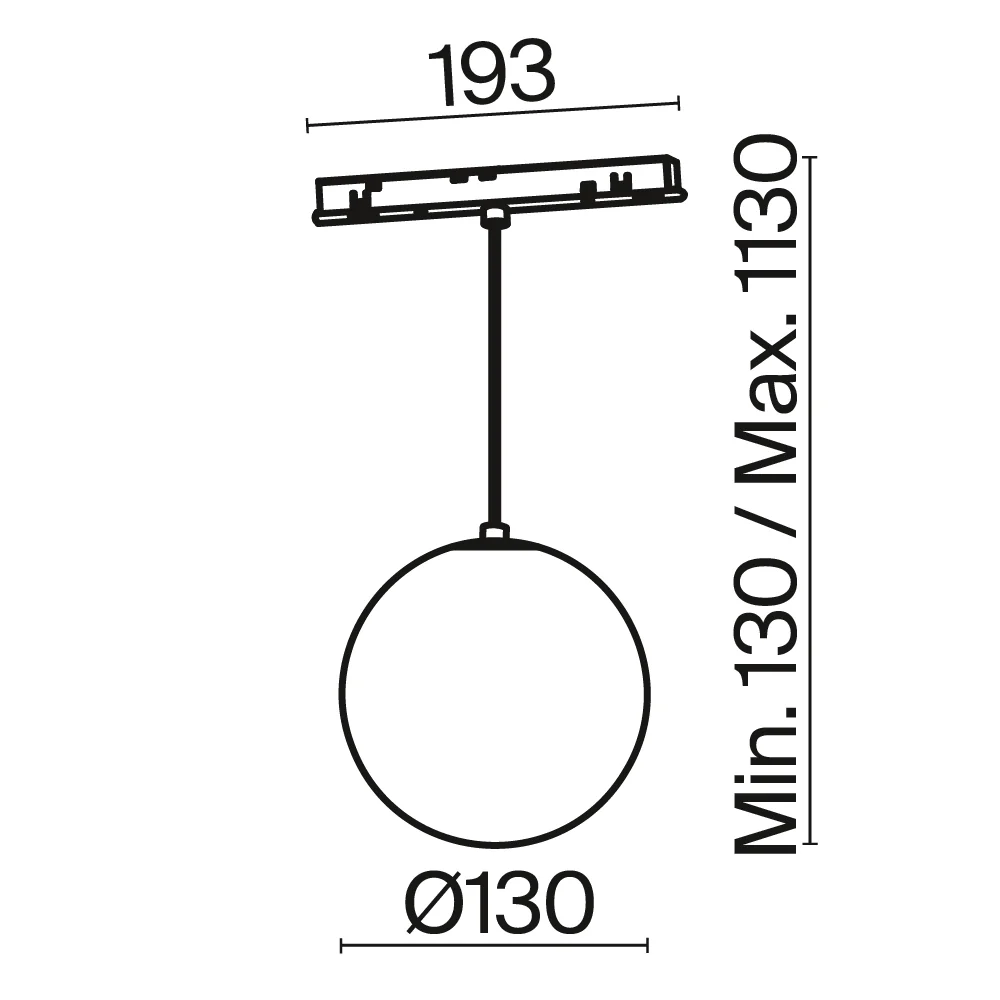 Pendant track luminaire Luna Exility 5W 360° - Image 7