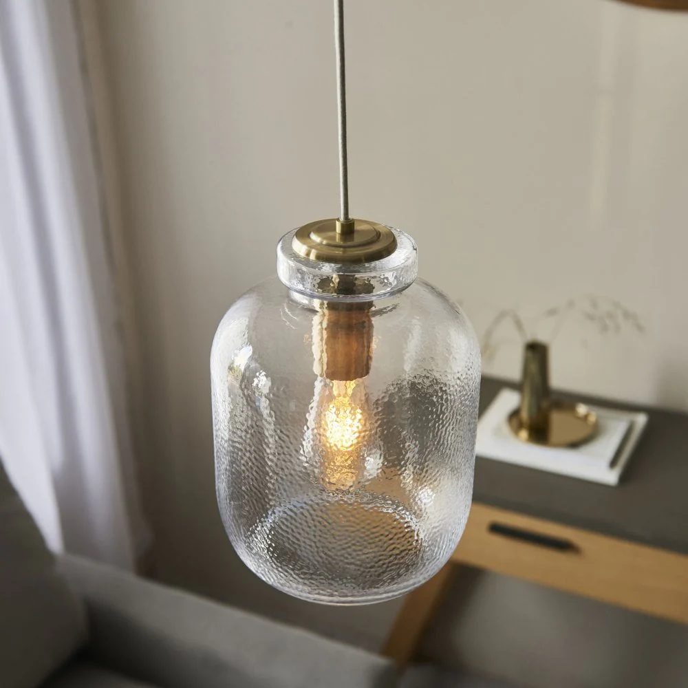 Perry 1Lt Clear Glass Bottle Pendant - Image 3