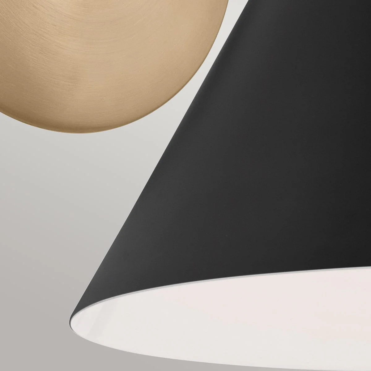 Phix 1 arm, 2 light up and down Wall Light - Champagne & Black - Image 4