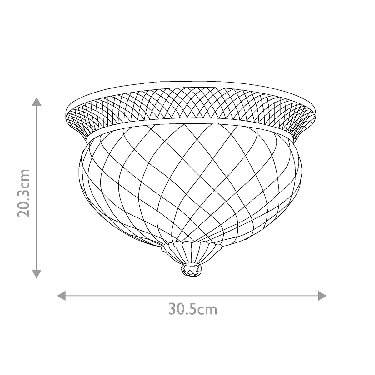 Plantation 2/3Lt Light Flush - Various Finishes - Image 14