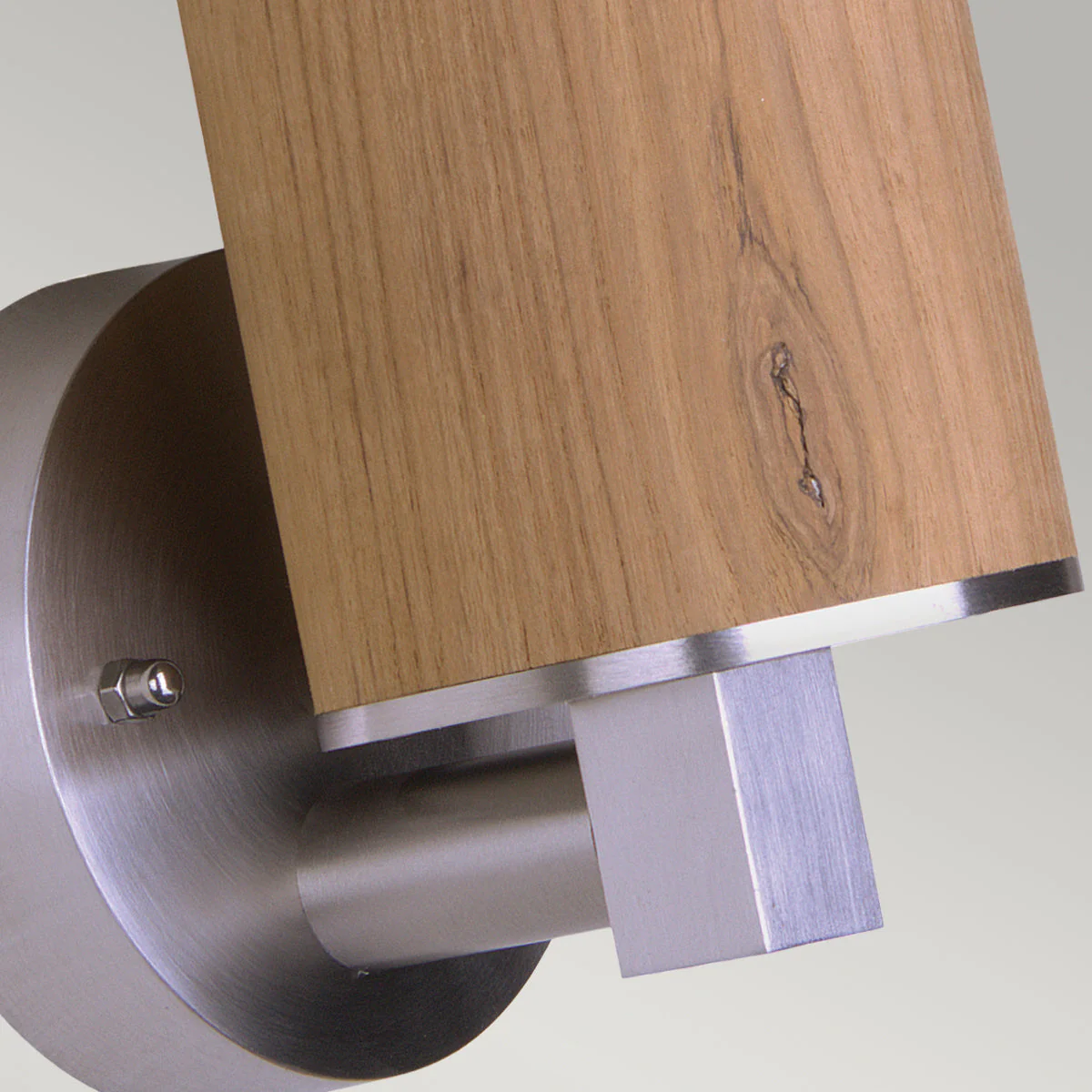 Poole Wall Light - Teak & Steel Finish - Image 3