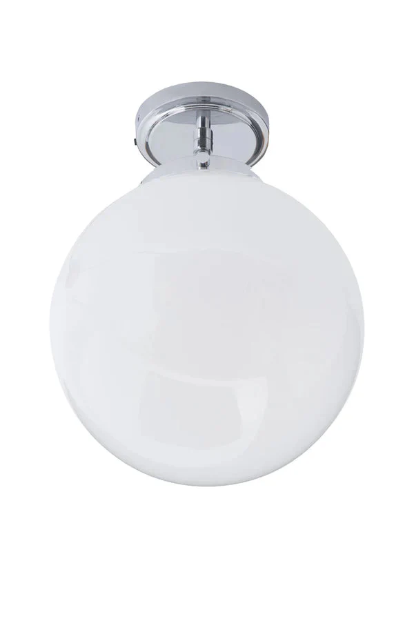 Porto 1lt Semi Flush In Chrome/Matt Black IP44