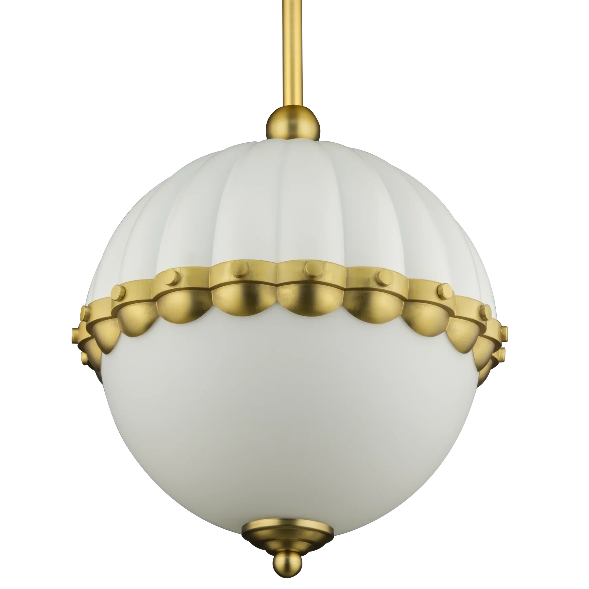 Pralines White/Black/Brass Pendant