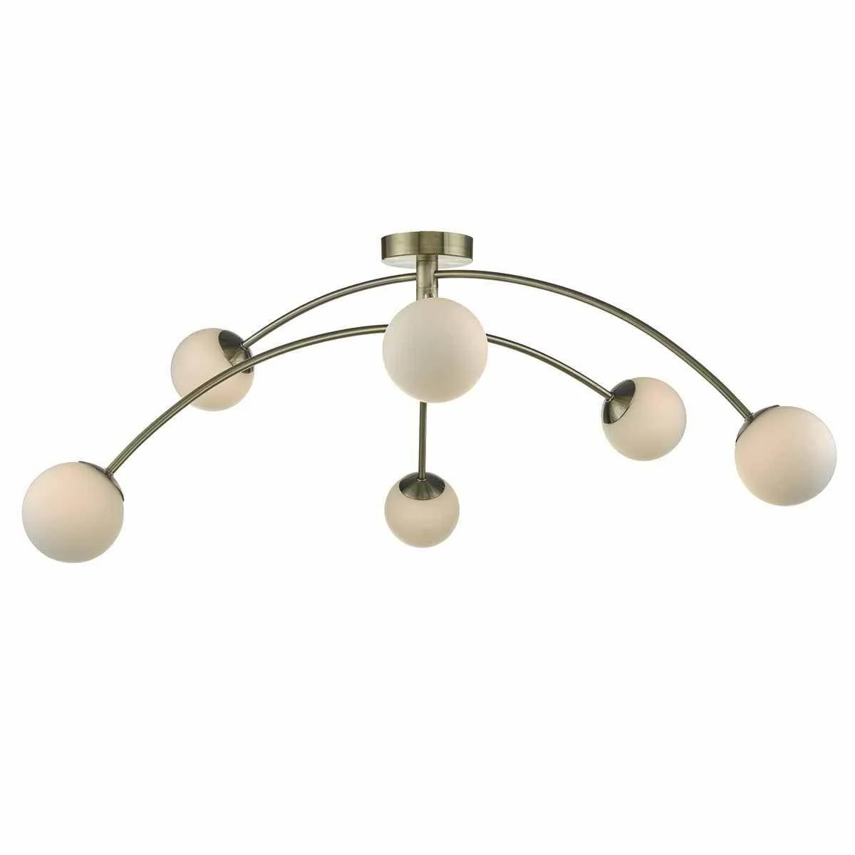 Puglia 6Lt Semi-Flush Ceiling Light - Brass/Chrome