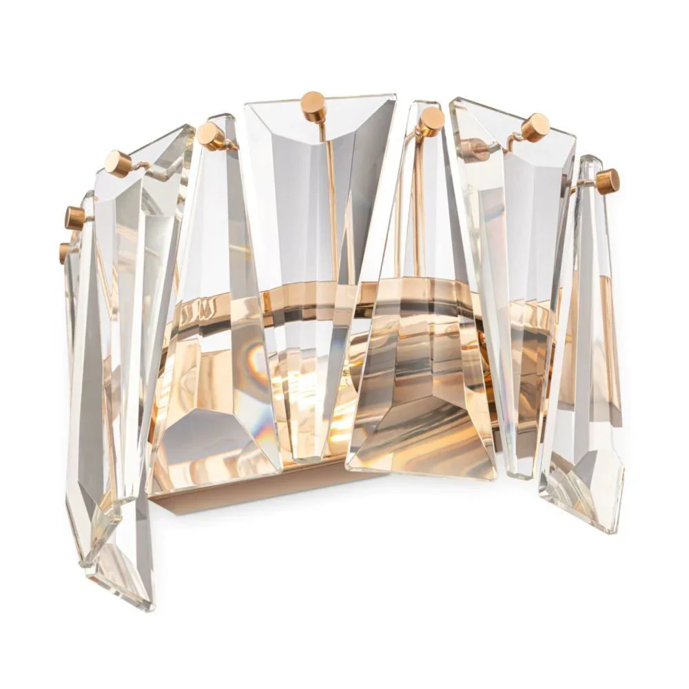 Puntes 1lt Wall Lamp - Chrome/Gold