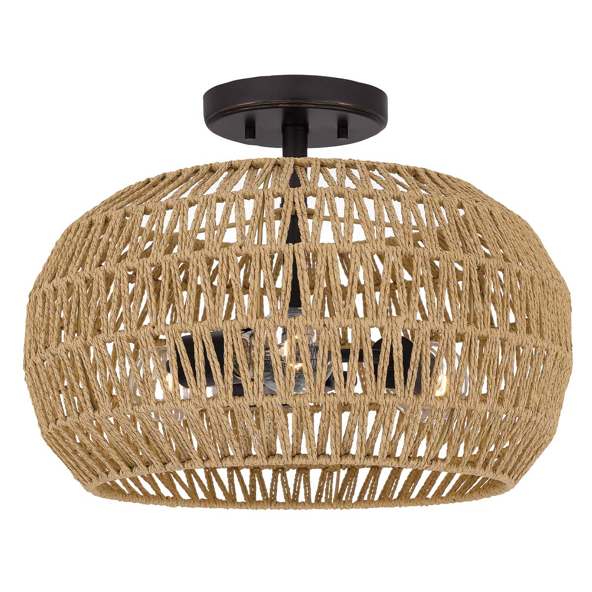Quoizel Casablanca 3lt Semi Flush - Palladian Bronze