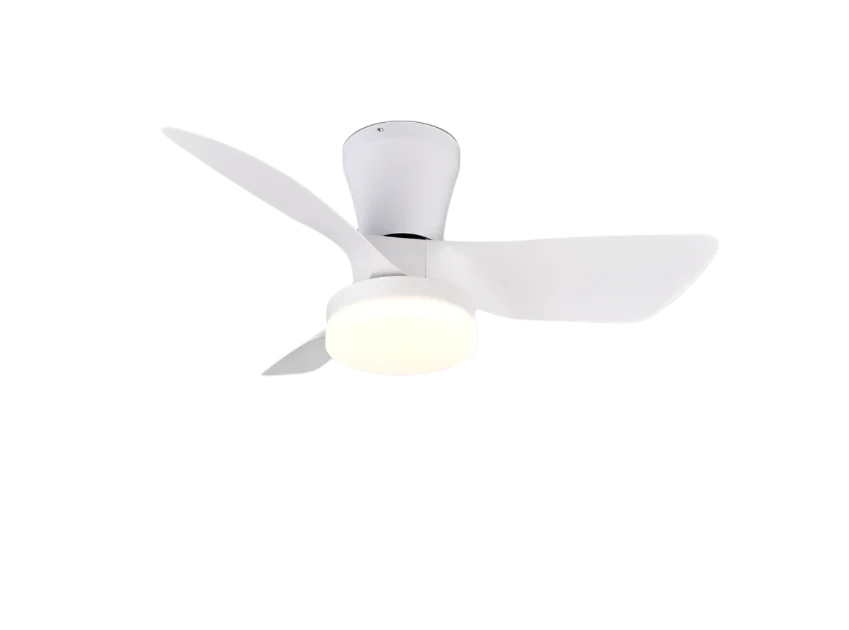 Randers LED Ceiling Fan w/ Remote Control - White/Black