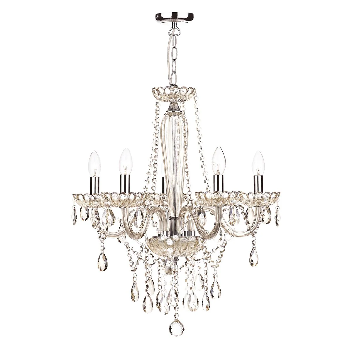 Raphael 5Lt Chandelier Champagne Crystal