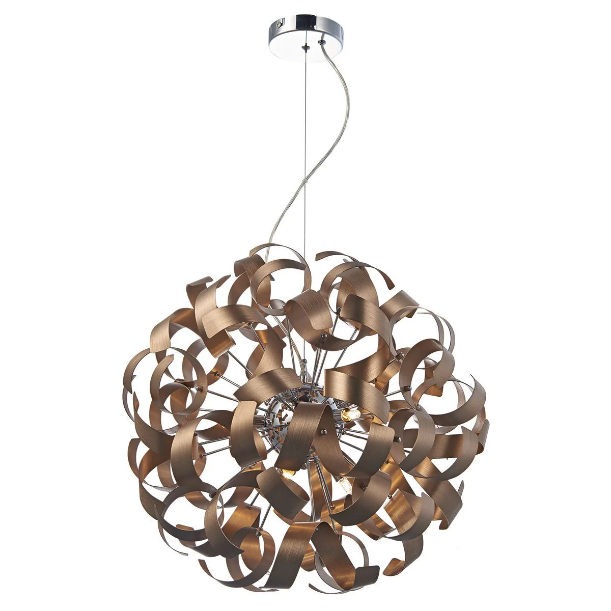 Rawley 9/12Lt Centre Ceiling Light - Brushed Copper Finish - Image 2