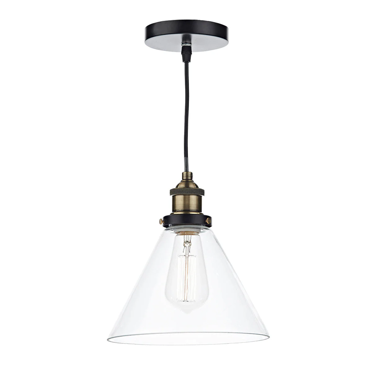 Ray 1 Light Pendant -  Antique Brass/Antique Nickel Finish - Image 11