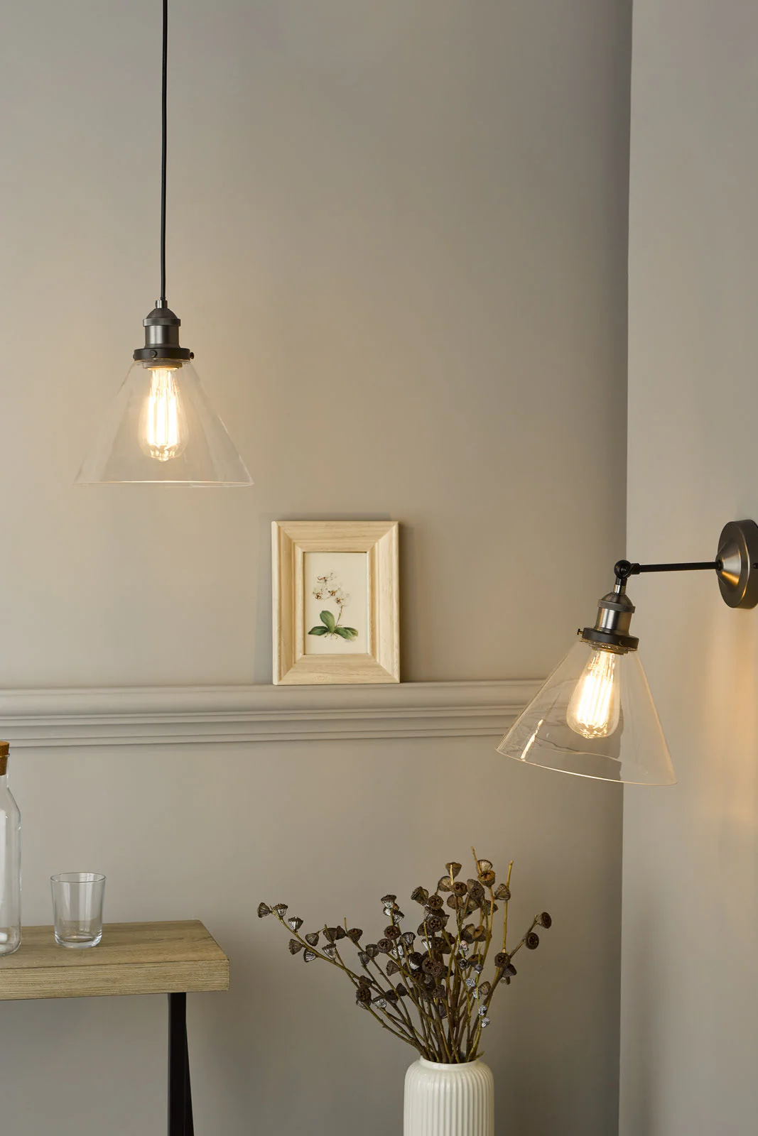 Ray 1 Light Pendant -  Antique Brass/Antique Nickel Finish - Image 6