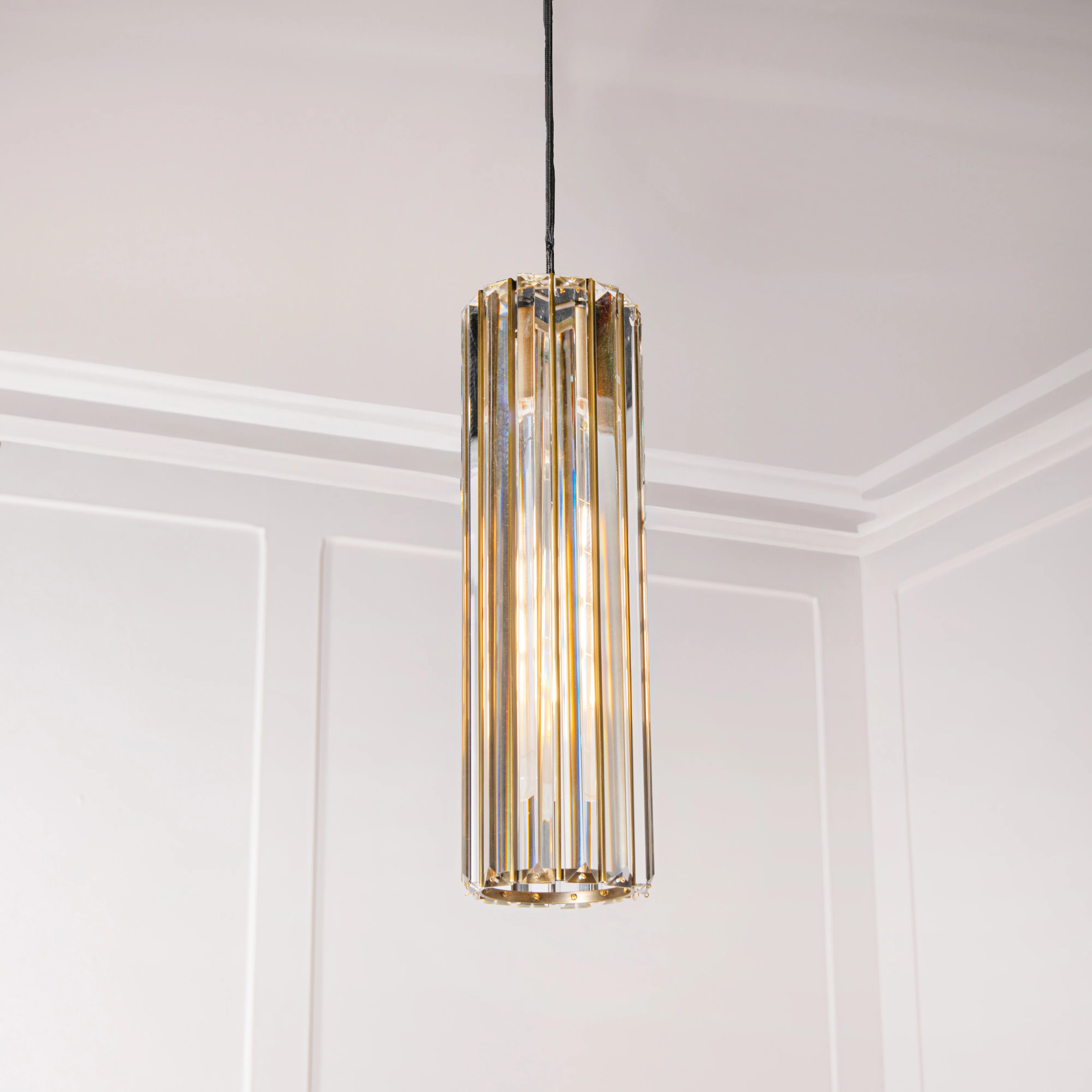 Reagan Crystal Pendant  - Brass/Bronze - Image 2