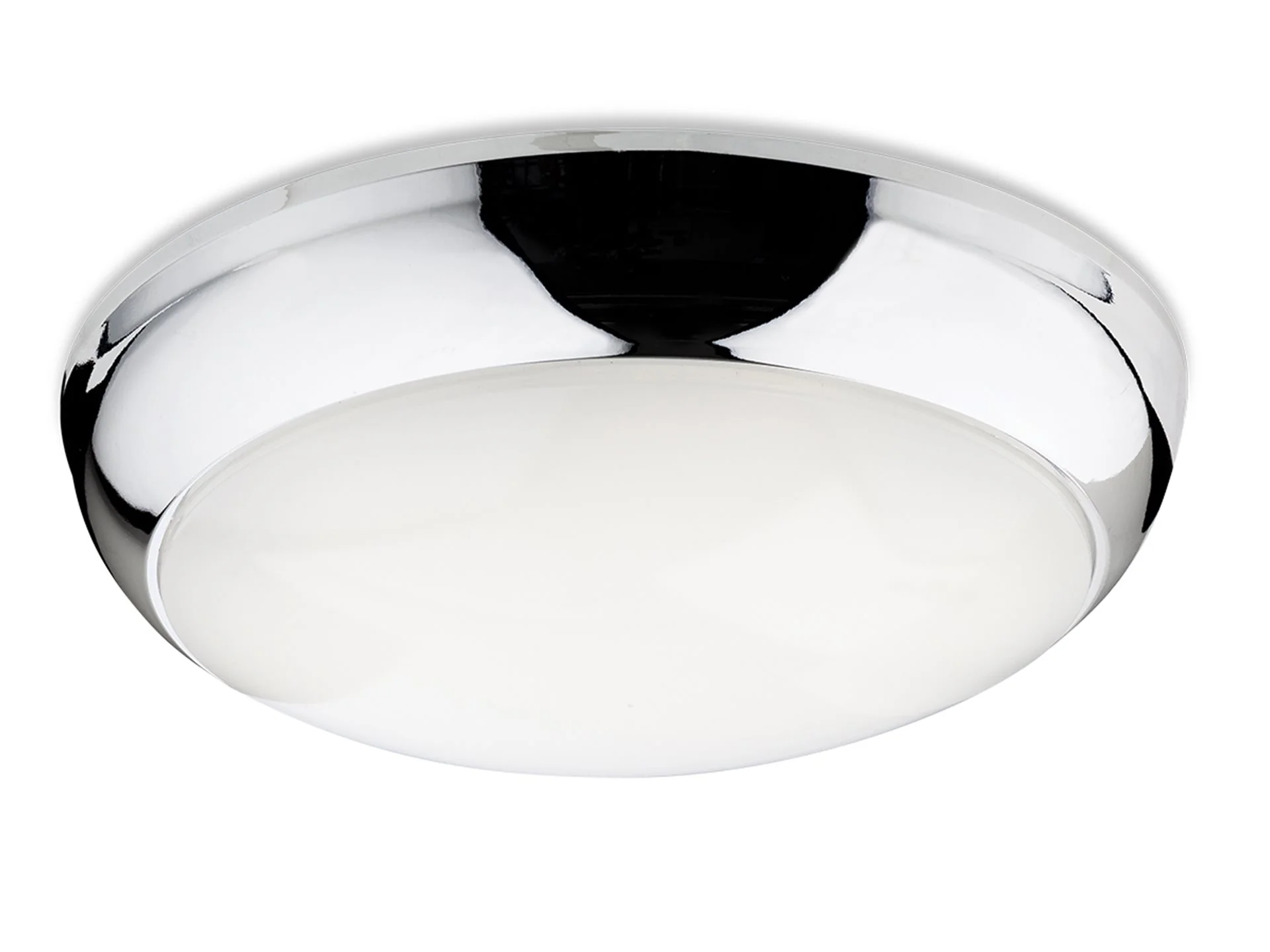 Regis LED Flush Ceiling Fitting- Chrome/ Black Finish