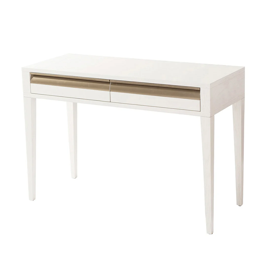 Rhona Dressing Table - Brass & White