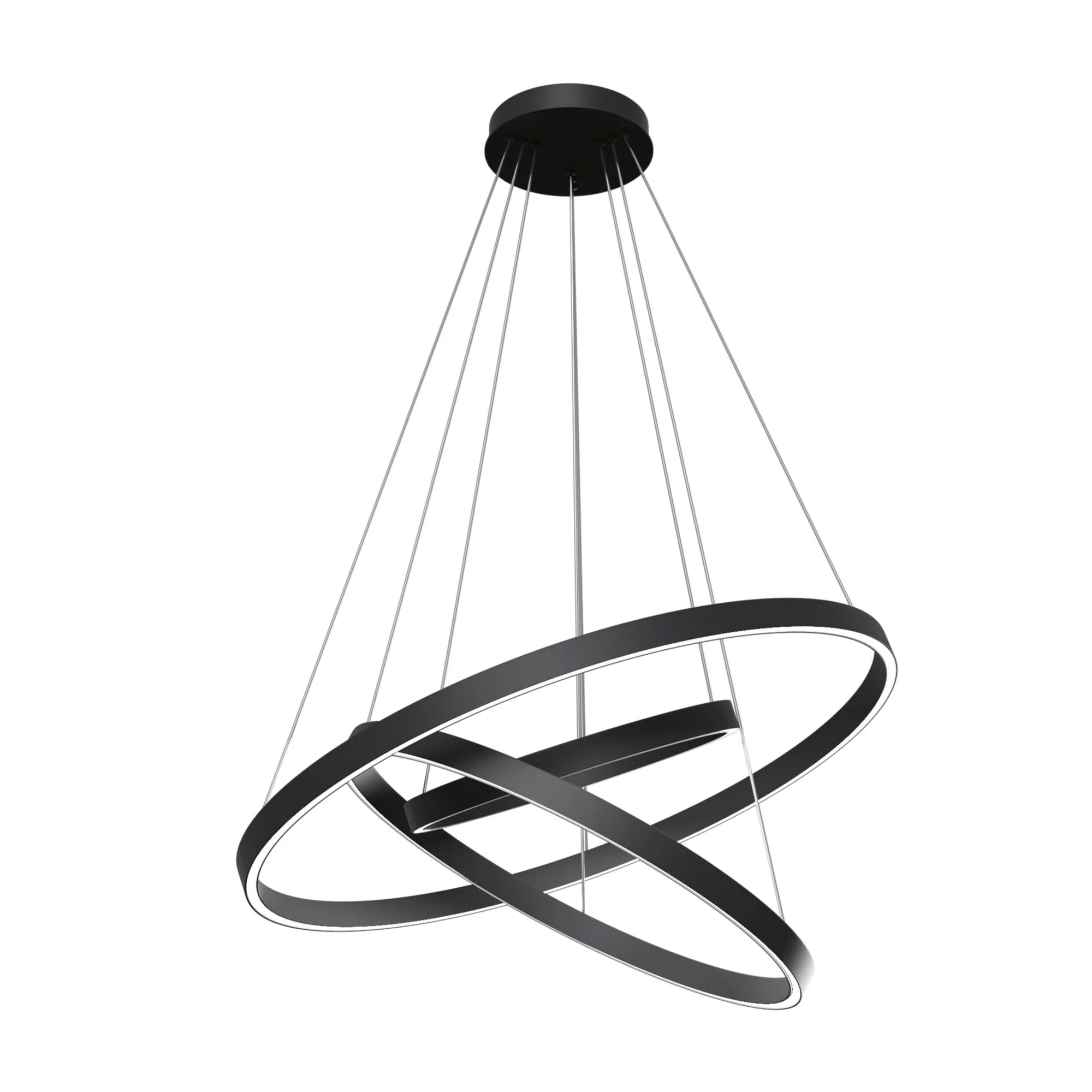 Rim 3 LED Pendant Ceiling Light - Black / Gold