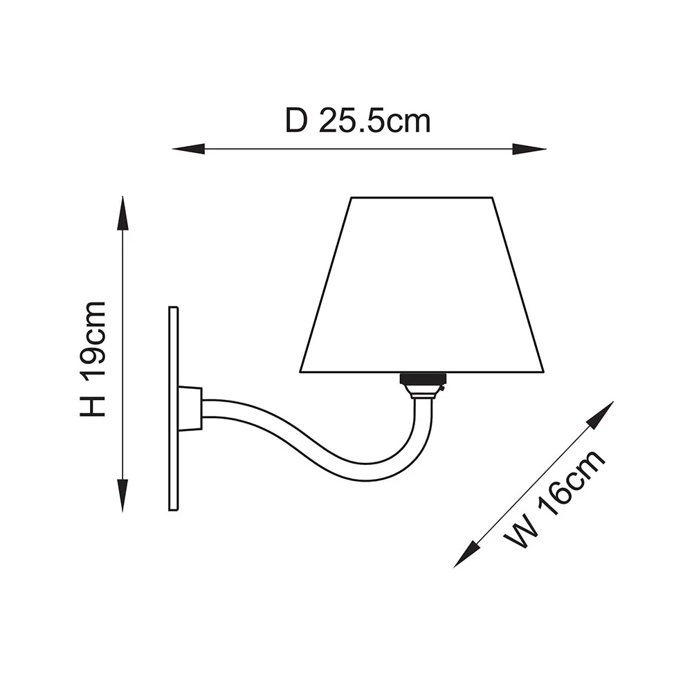 Bask 16cm Wall Light- Various Finishes - Image 31